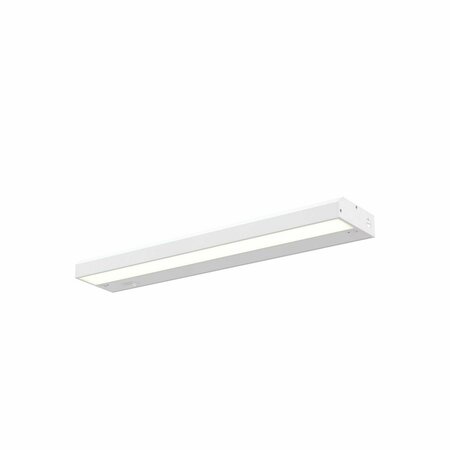DALS LIGHTING 24in Hardwired Non-swivel Linear 12W 600 Lumens Cri90 HLF24-3K-WH